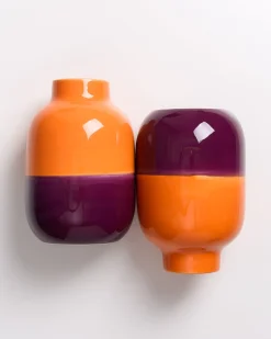 Nuno Vase M orange lila