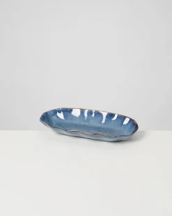 Pérola Servierplatte M shell dunkelblau