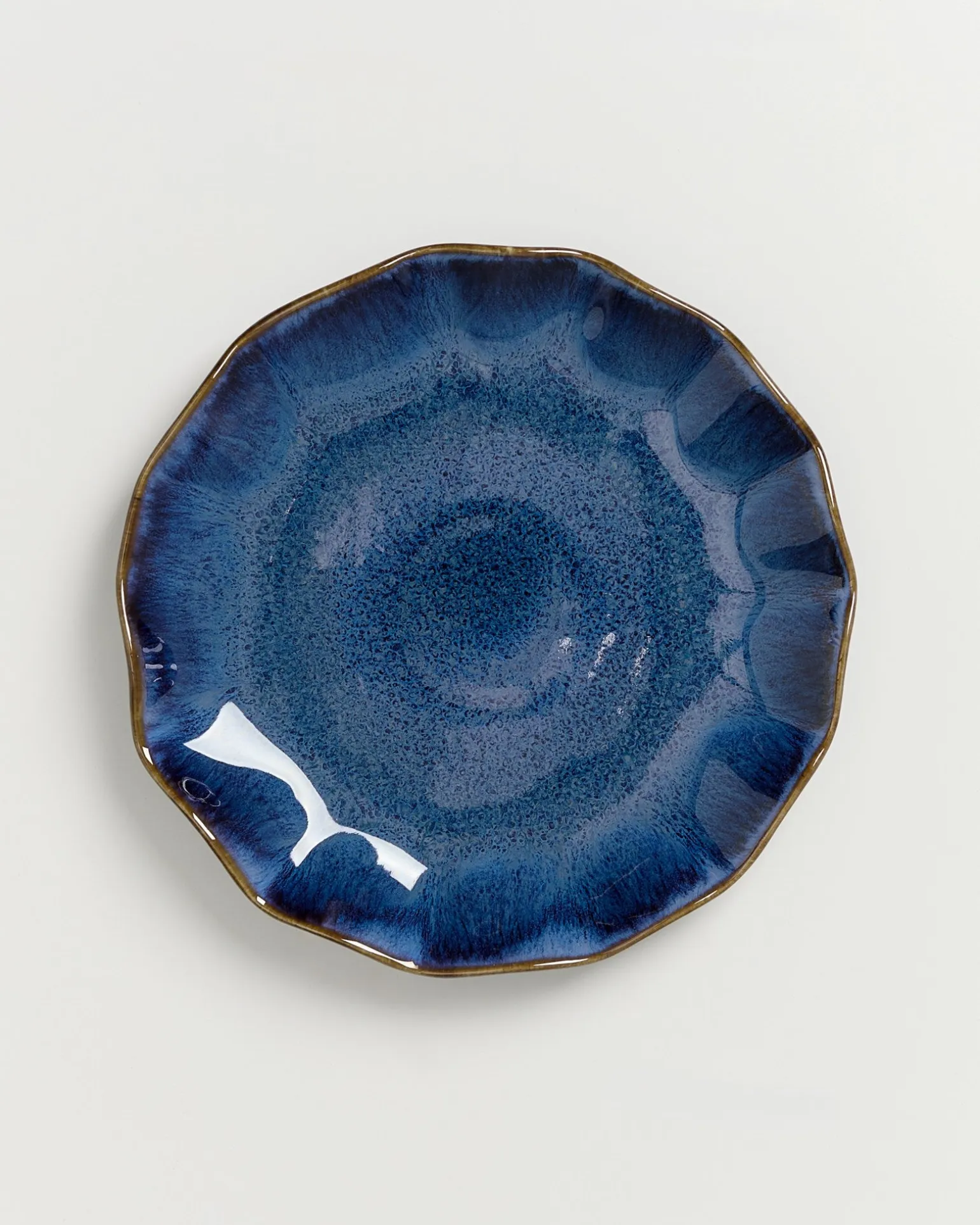 Pérola Teller klein shell dunkelblau