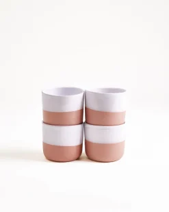 Seda Becher klein rosé weiß 4er-Set