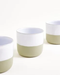 Seda Becher klein salbeigrün weiß