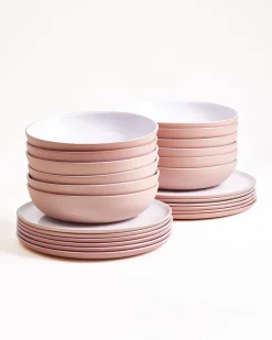 Seda Geschirr-Set rosé weiß 24-teilig