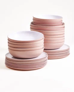 Seda Geschirr-Set rosé weiß 32-teilig