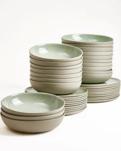 Seda Geschirr-Set salbeigrün 40-teilig