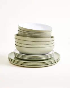 Seda Geschirr-Set salbeigrün 16-teilig