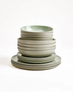 Seda Geschirr-Set salbeigrün 16-teilig
