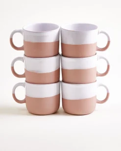 Seda Tasse klein rosé weiß 6er-Set