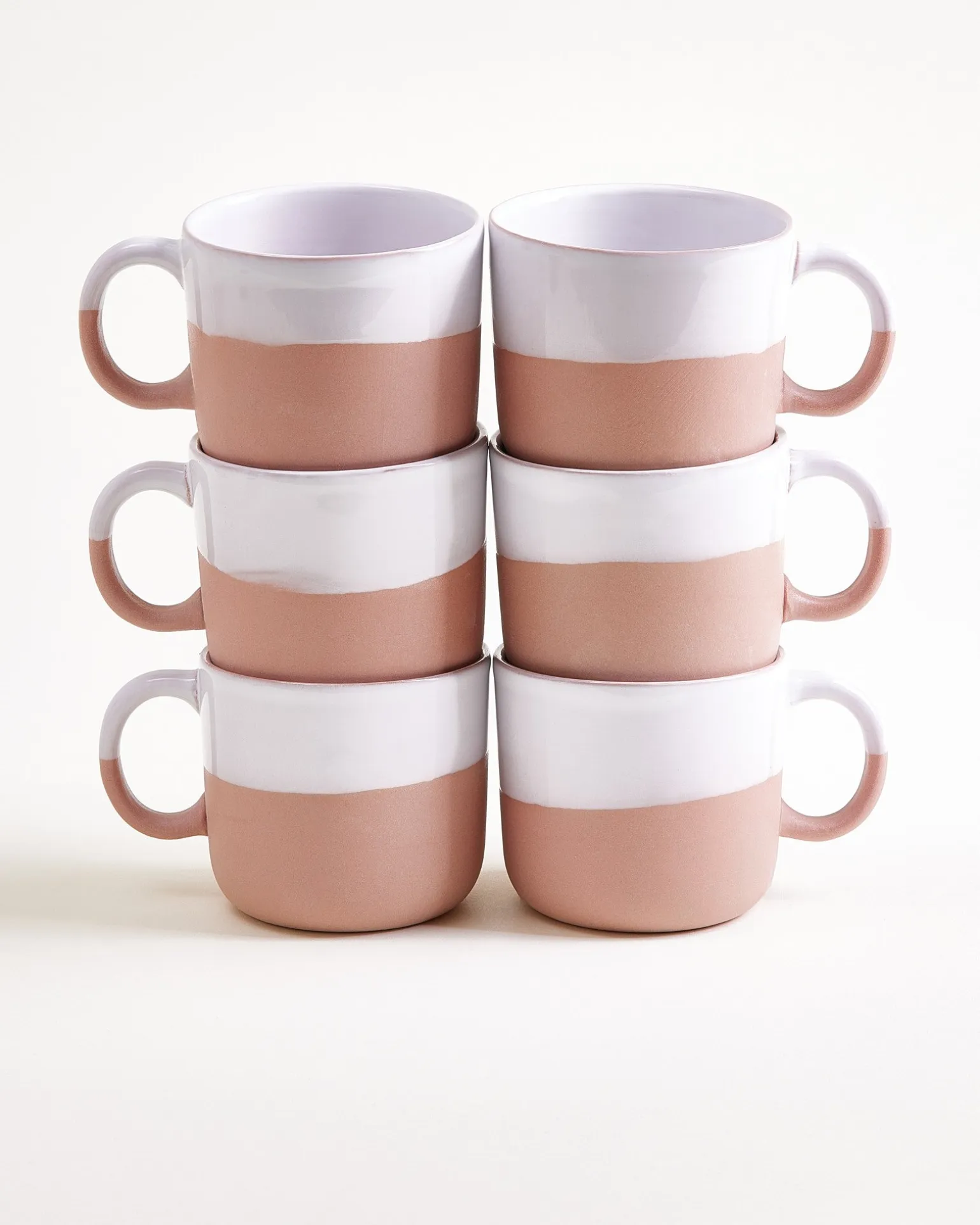 Seda Tasse klein rosé weiß 6er-Set