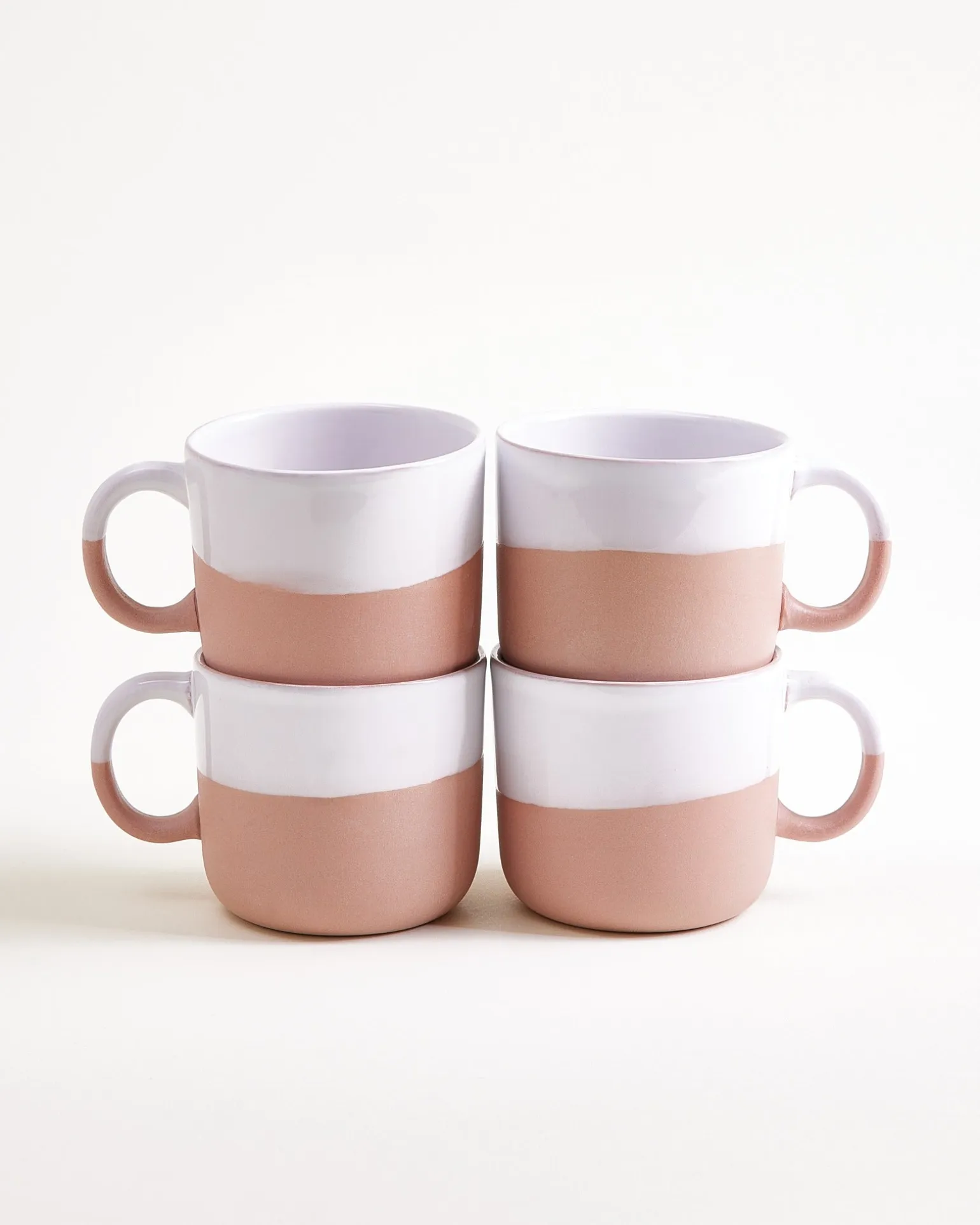 Seda Tasse klein rosé weiß 4er-Set