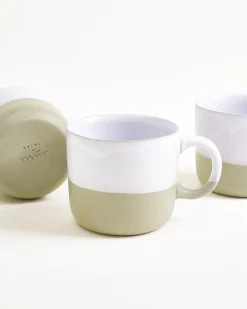 Seda Tasse klein salbeigrün weiß 6er-Set