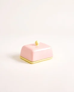 Seia Butterdose rosa gelb