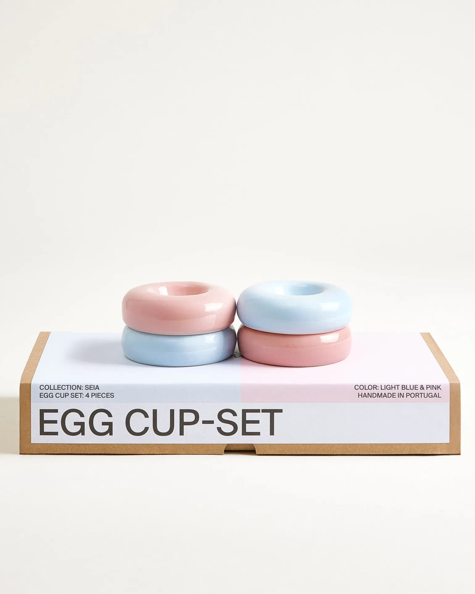 Seia Eierbecher rosa hellblau 4er-Set
