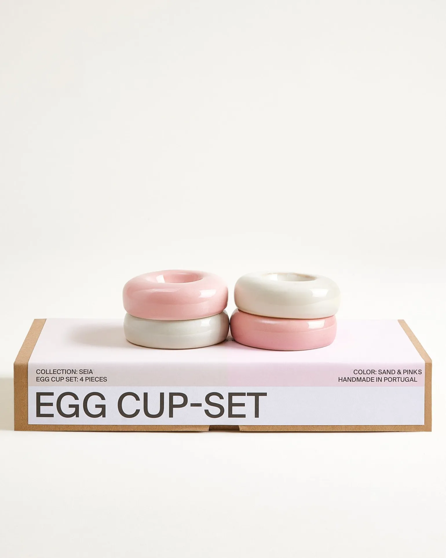 Seia Eierbecher rosa sand 4er-Set