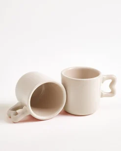 Seia Espressotasse & Espressountertasse Herz sand