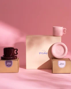 Seia Geschenk-Set Herz rosa burgund 3-teilig