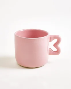 Seia Tasse & Untertasse Herz rosa rot