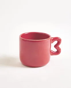 Seia Tasse & Untertasse Herz bordeaux