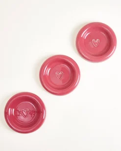 Seia Tasse & Untertasse Herz bordeaux