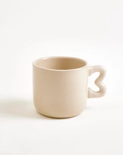 Seia Tasse & Untertasse Herz sand