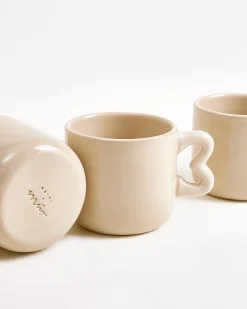 Seia Tasse & Untertasse Herz sand