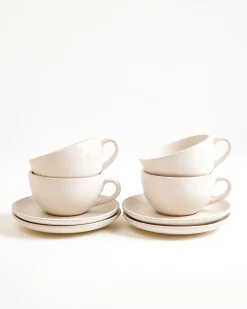Sintra Cappuccinotasse & Untertasse klein classic sand 4er-Set