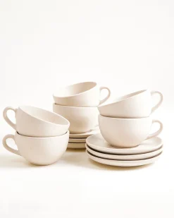 Sintra Cappuccinotasse & Untertasse klein classic sand 6er-Set