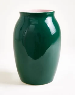 Sombra Vase L dunkelgrün rosé