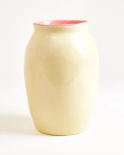 Sombra Vase L gelb rosa