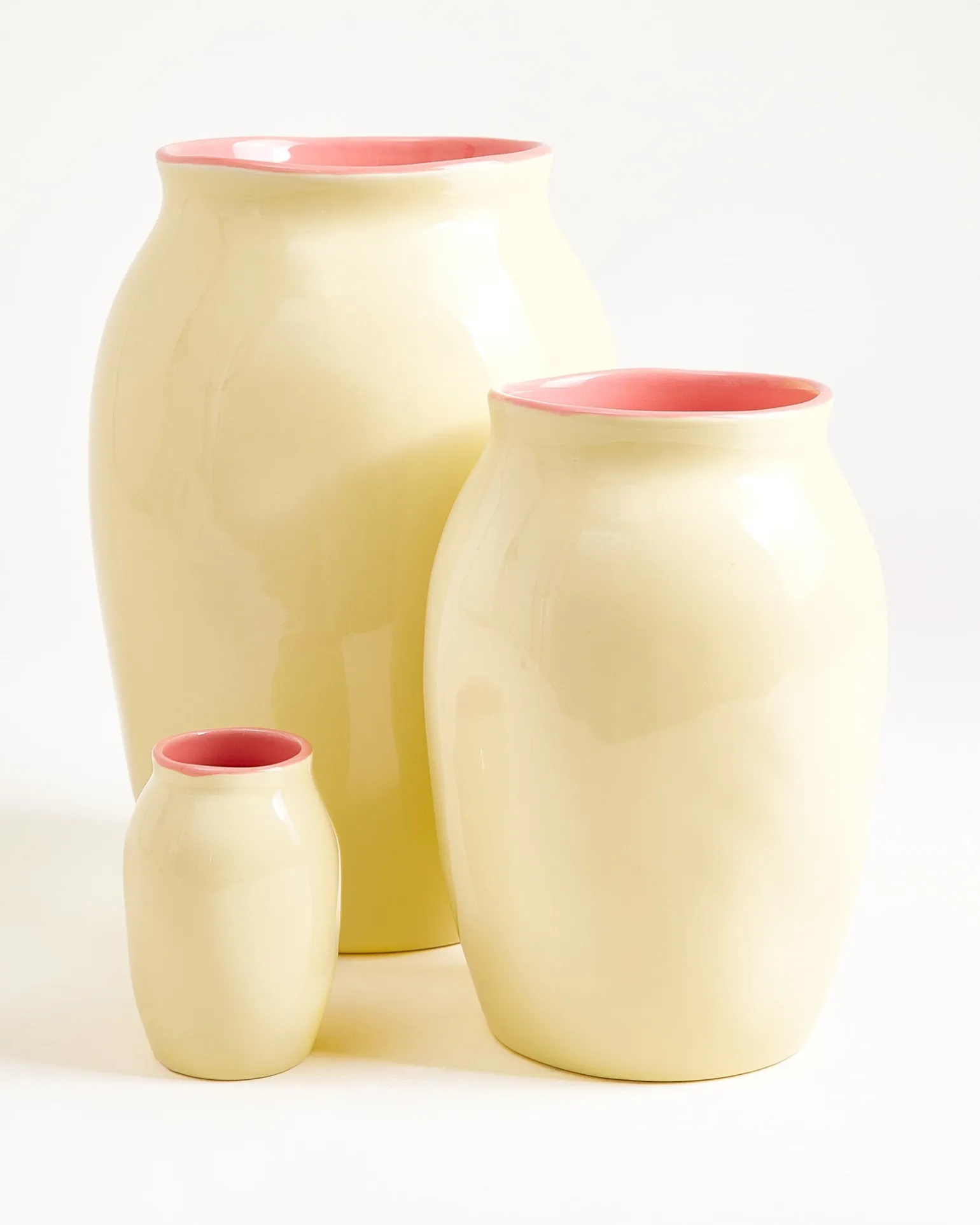 Sombra Vase L gelb rosa