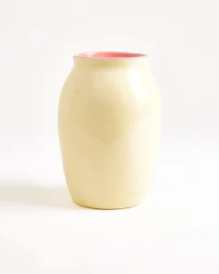 Sombra Vase M gelb rosa