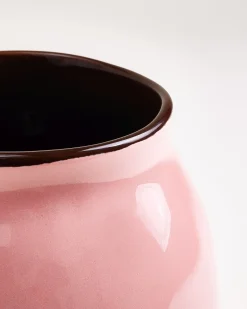 Sombra Vase M rosa braun