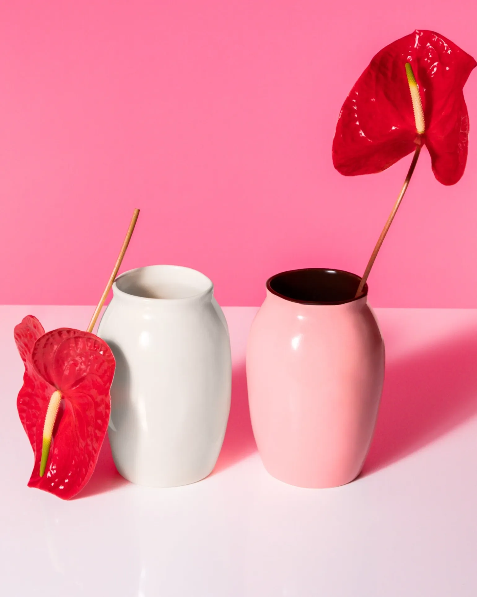 Sombra Vase M rosa braun