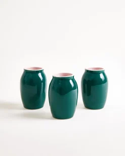 Sombra Vase S dunkelgrün rosé