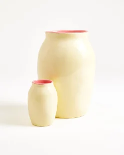 Sombra Vase S gelb rosa
