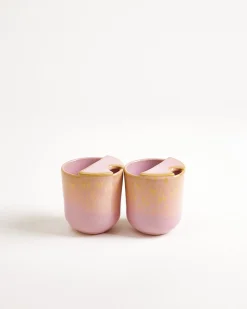 To-Go Becher klein gelb rosé 2er-Set