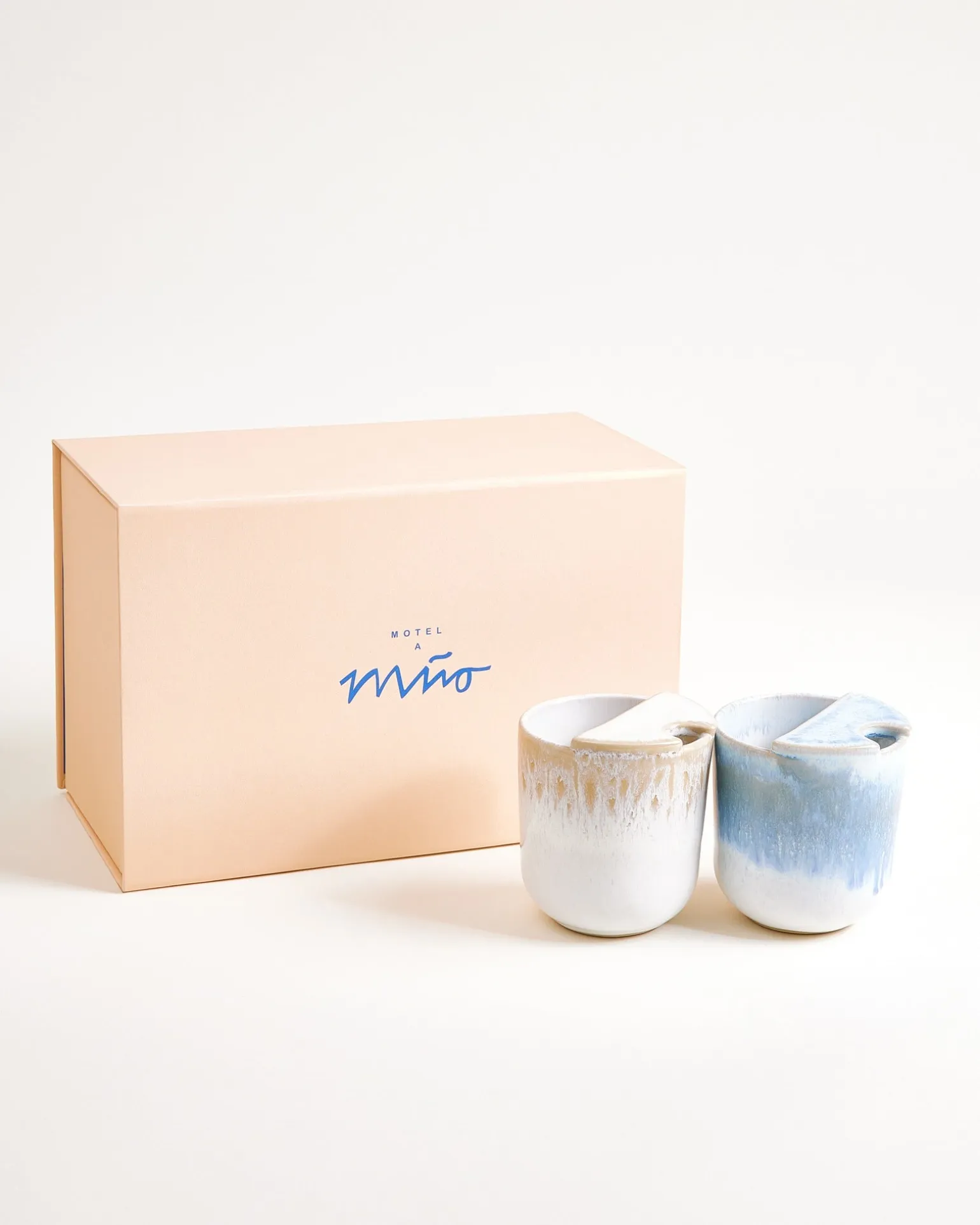 To-Go Becher klein Geschenk-Set hellblau sand 3-teilig