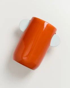 Tomar Vase M orange hellblau