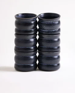 Turmalina Becher klein bubble schwarz 6er-Set