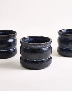 Turmalina Becher klein bubble schwarz 4er-Set