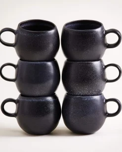 Turmalina Tasse groß schwarz 6er-Set