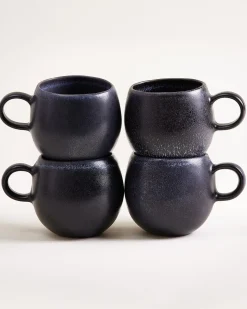 Turmalina Tasse groß schwarz 4er-Set