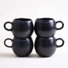 Turmalina Tasse klein schwarz 4er-Set