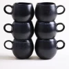 Turmalina Tasse klein schwarz 6er-Set