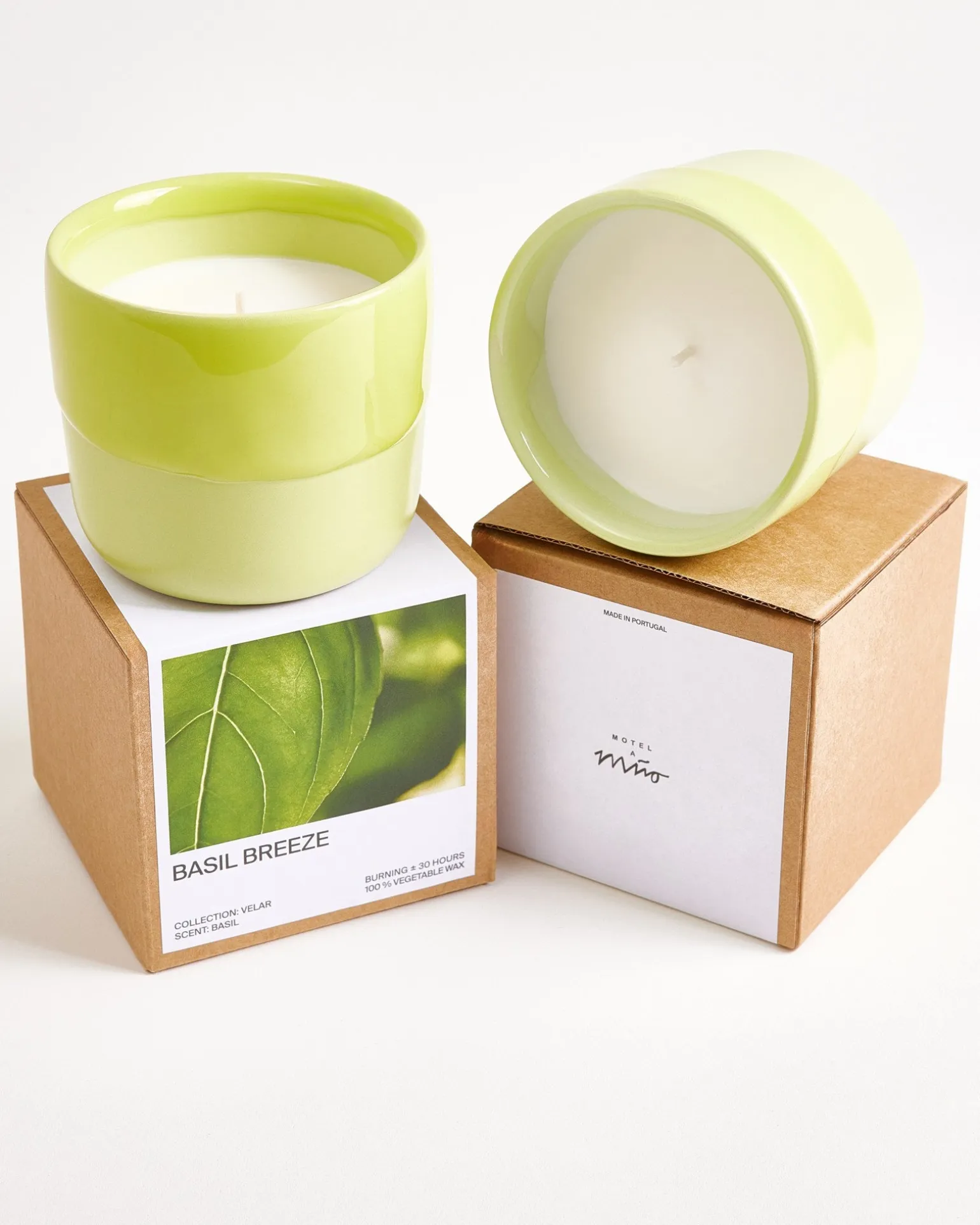 Velar Duftkerze Box Basil Breeze lime