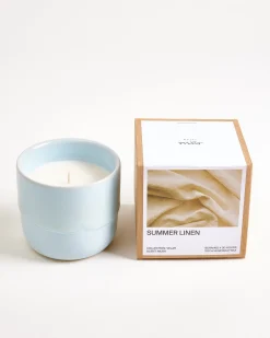 Velar Duftkerze Summer Linen hellblau
