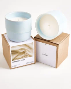Velar Duftkerze Summer Linen hellblau